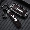 For Jeep Zinc Alloy Wood Grain Car Key Case For Jeep Grand Cherokee WK2 KL Wrangler JK Renegade Commander Compass 2018 2022 A