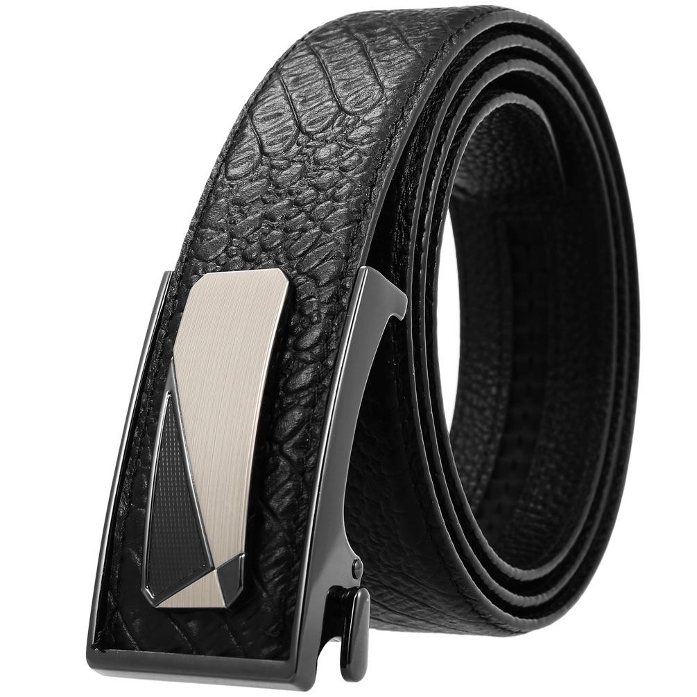 Lot de 3 ceintures Business World en cuir de vachette avec boucle intérieure pour homme (LY36-33033-5)