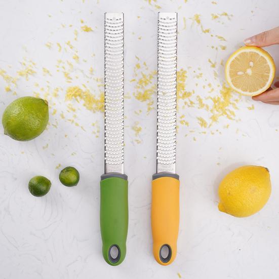 Stainless Steel Cheese Grater Multi-Purpose Kitchen Peeler Rust-Proof Lemon Zester Grater Ergonomic Handle Peeler for Kitchen Use