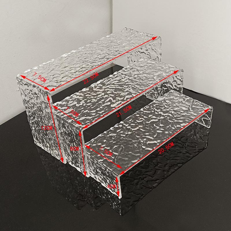 Vielseitiger Acryl- und Glas-Desserttisch-Präsentationsständer für den Innen- und Außenbereich