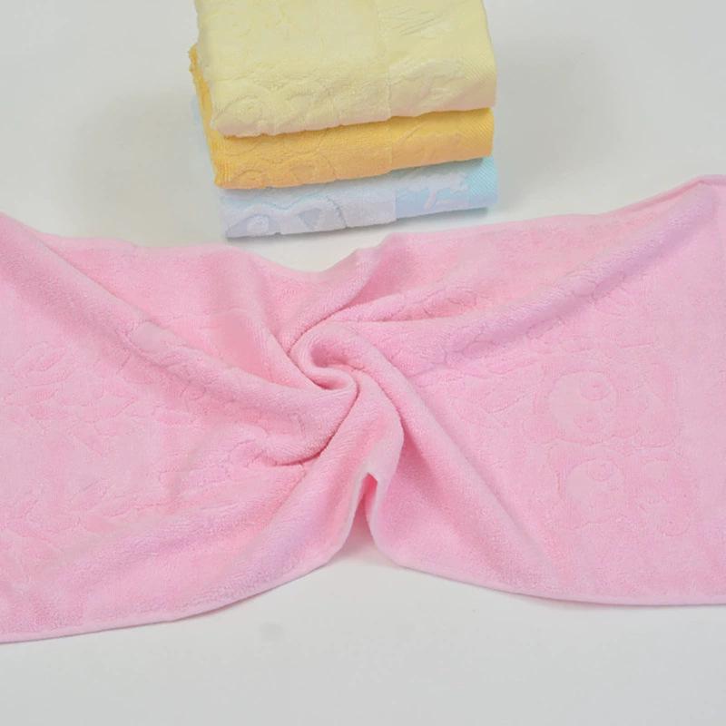 Custom Logo Lint-Free Bamboo Fiber Jacquard Washcloth - Soft, Absorbent, Embroidered Towel