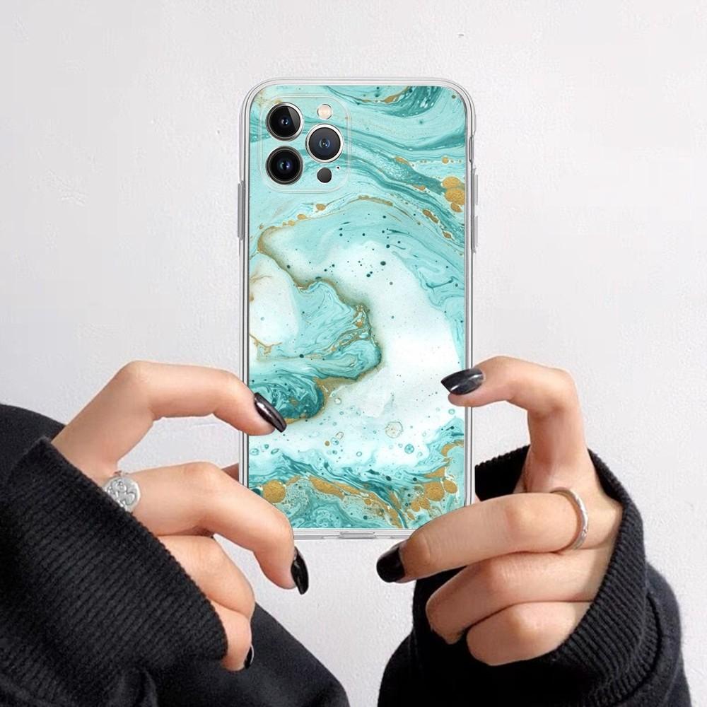 Marble Art Fashion Pattern Phone Case for iPhone 16 15 8 7 6 6S Plus X SE XR XS 14 11 12 13 Mini Pro Max Mobile Case