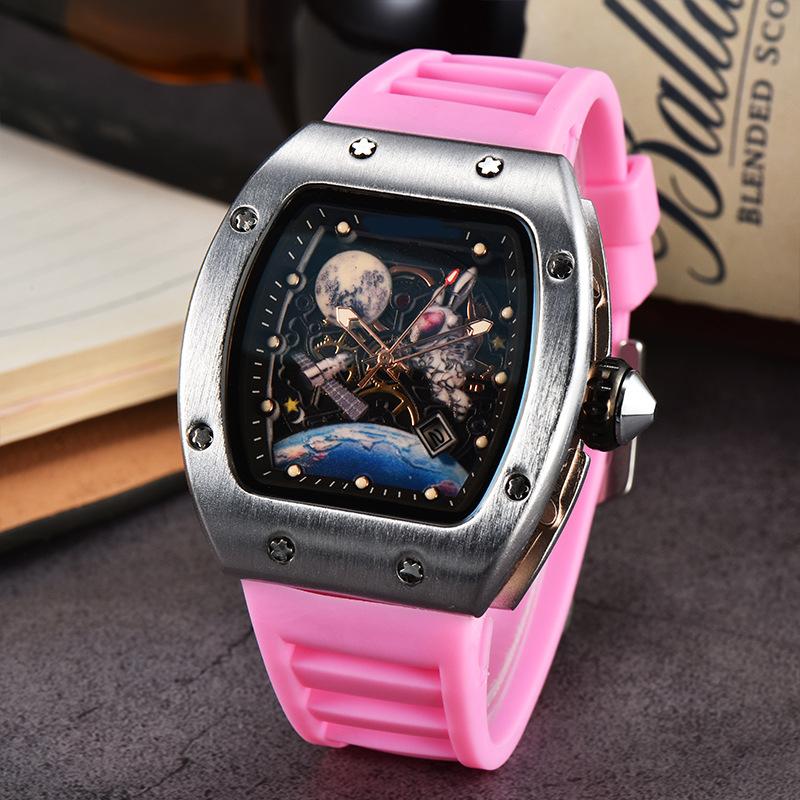 2025 New Barrel-shaped Space Astronaut Luminous Hollow Tourbillon Fashion Men's Quartz Watch