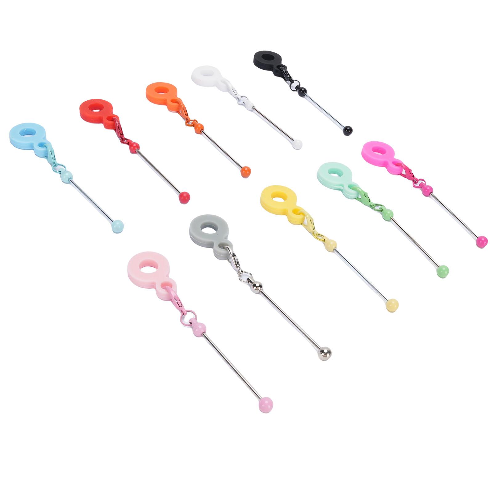 10 шт. Пустые основы для бисера, цветные силиконовые кольца, набор для изготовления брелоков и подвесок с бусинами