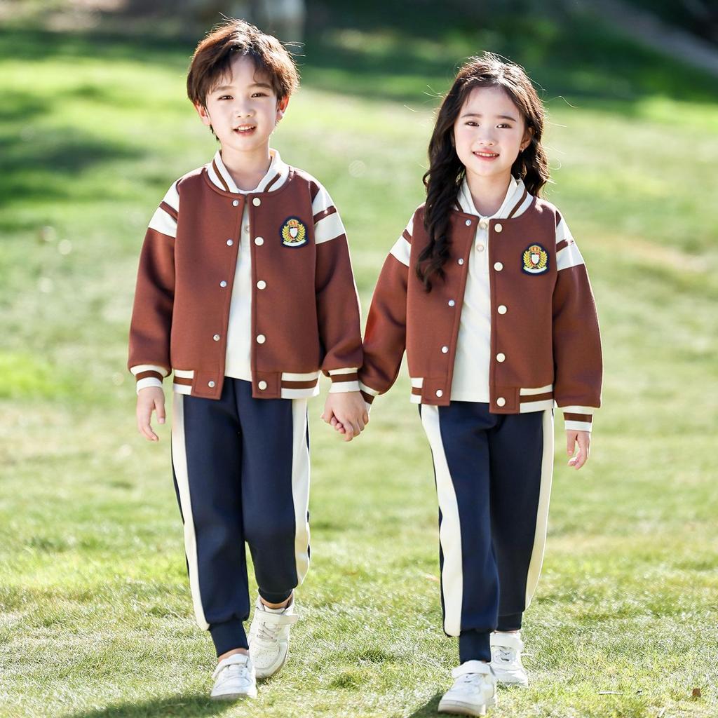 Children's Autumn & Winter Windbreaker Set: School & Kindergarten Uniform, 3-Piece Sportswear.