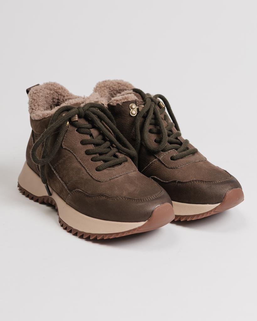 Sneakers Insulated Lola Andy 64500 36 Khaki Suede Wool