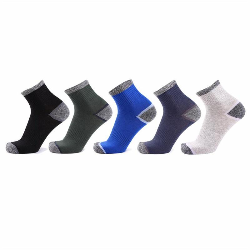 5 Pairs Cotton Men's Socks Casual Breathable Socks Durable Walking Hiking Crew Sock for Man Men Male Outdoor Sports Socks