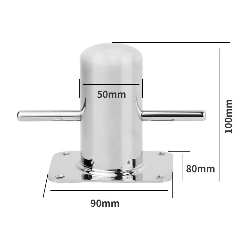 AndyMarine 316 Stainless Steel Single Mooring Bitt Heavy Duty Bollard Cleat Marine Hardware Accessories