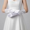 New Bowknot Satin Bride Gloves Lace Trim Long Sleeves Wedding Dress Gloves Etiquette Gloves Wedding Dress Accessories