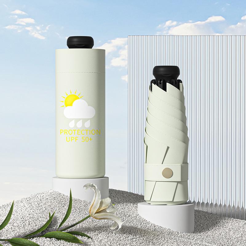 

New 50% Umbrella, Weather And Rain Umbrella, Vinyl Umbrella, Sun Protection And Uv Protection, Ultra-Light Portable Pocket Umbrella 23inch *10 bones