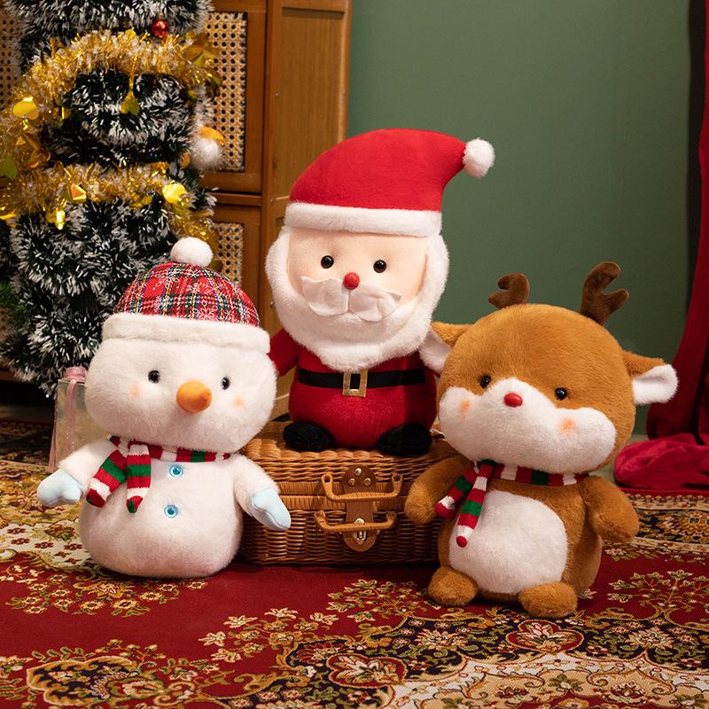 Cute Christmas Doll Old Man Snowman Deer Cloth Doll Christmas Decoration Gift Christmas Tree Small Hanging
