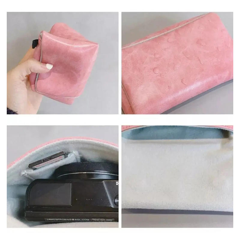 New PU Camera Bag Shockproof Waterproof Digital Camera Case Convenient Portable Photography Bag DSLR Camera