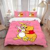 Piglet Winnie Pooh Hug Print 3Pcs Bedding Setduvet Cover With 2 Bedropillowcase Home Birthday Gift