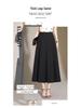 2026 Women's High-Waisted Ice Silk Wide-Leg Skort Pants - Casual Loose Nine-Point Skirt Pants