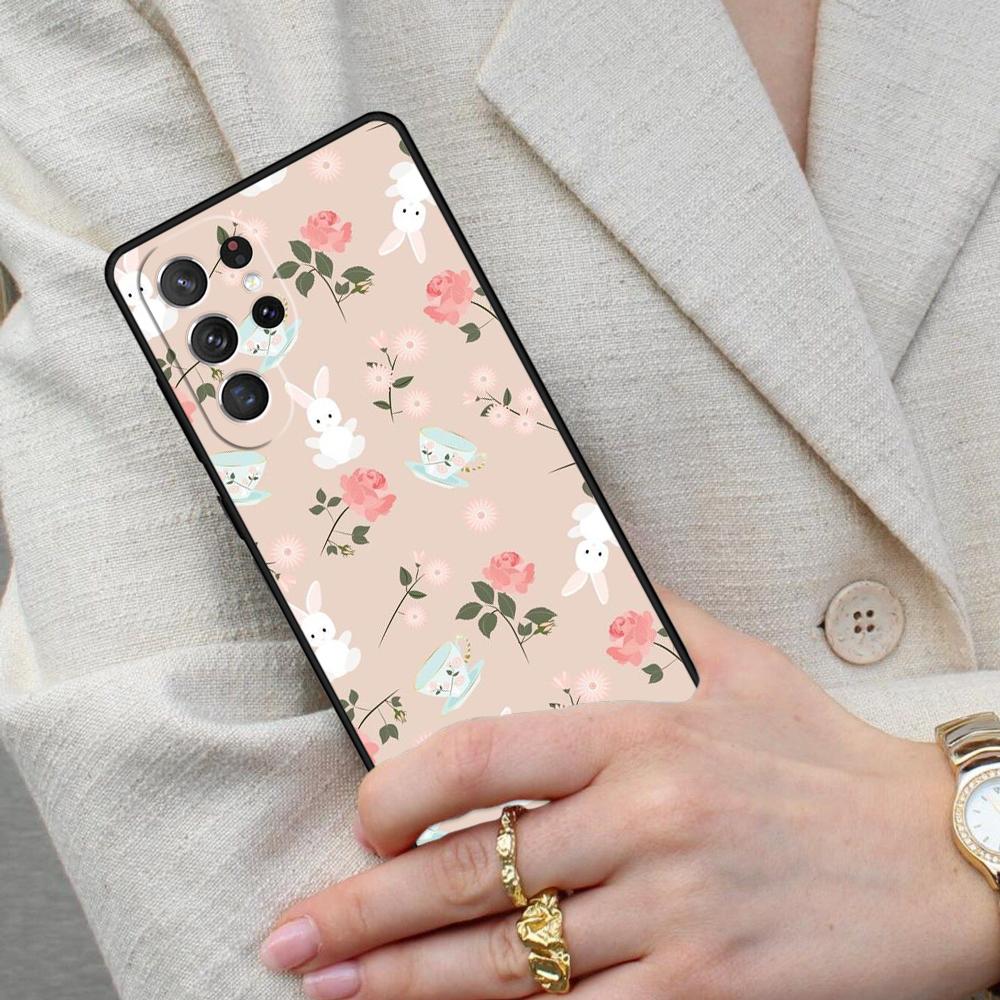 Süße Kaninchen Handyhülle für Samsung Galaxy S26 Ultra S25 S24 S23 S22 S21 S20 Note10 Hülle