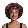 Satin-Schlafhaube Strass-Badekappe Damenhut Nacht-Haarpflege Salon Duschkopfband