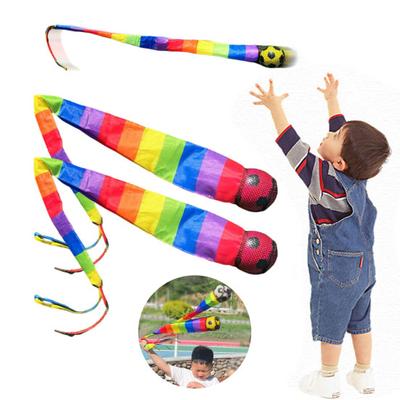 Colorful Ribbon Sensory Ball Outdoor Throwing Receiving Toy Promotes Sensory Integration Happy Childhood Sandbag