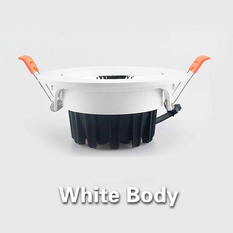 

Светодиодные светильники с регулируемой яркостью 7 Вт 9 Вт Точечные светильники 12 Вт 15 Вт AC90V-260 В 5 Вт 18 Вт 24 Вт COB Chip Встраиваемые потолочные светильники для домашнего освещения 15W Dimmable&Cold white 6000K