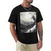 Snow Mountain Lone Wolf Short Sleeve, Casual Cotton Men's T-Shirt, Breathable Crew Neck Shirt,