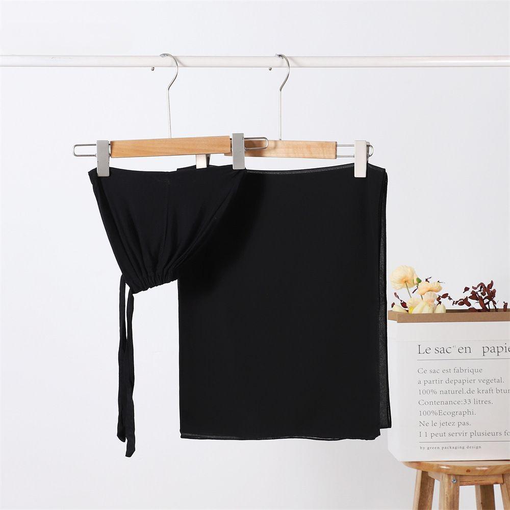 

Регулируемая шапочка с набором шифонового шарфа - Доступно несколько цветов, Удобный ближневосточный малайский головной платок