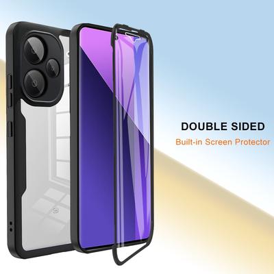Pro Xiaomi Redmi Note 13 Pro+ 5G Pouzdro Akryl+TPU Průhledný Kryt na Telefon s PET Fólií na Displej