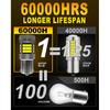 2pcs 1156 BA15S P21W Car Led Reverse Signal Light 6000K Bright White High Power Error Free With Small Cooling Fan For Hyundai