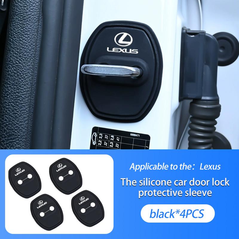 Silicone Car Sline Emblem Door Lock Cover Protection Stickers For Lexus RX ES GX LS LX IS CT GS RC NX UX ES300 RX350 NX250 ES200 AEZ1