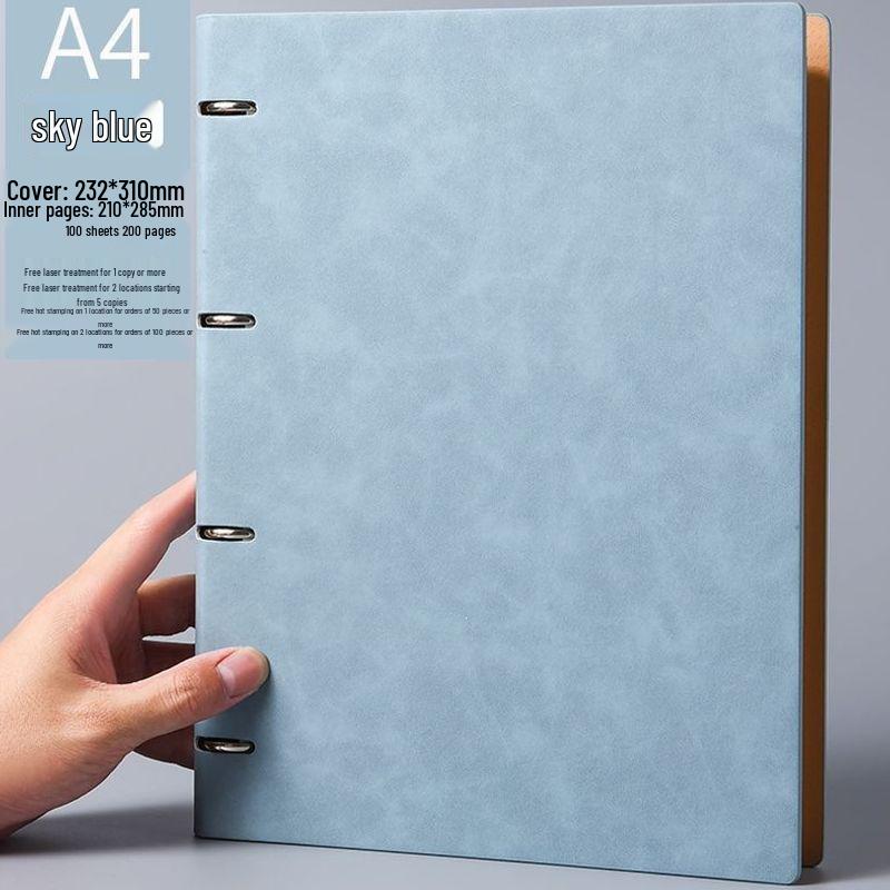 A5 Detachable 6-Hole Loose-Leaf Notebook for Meetings and Workplaces