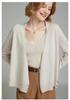 Women's 100% Pure Wool V-neck Cardigan with Side Buckle - Autumn/Winter Long-Sleeve Knit Top