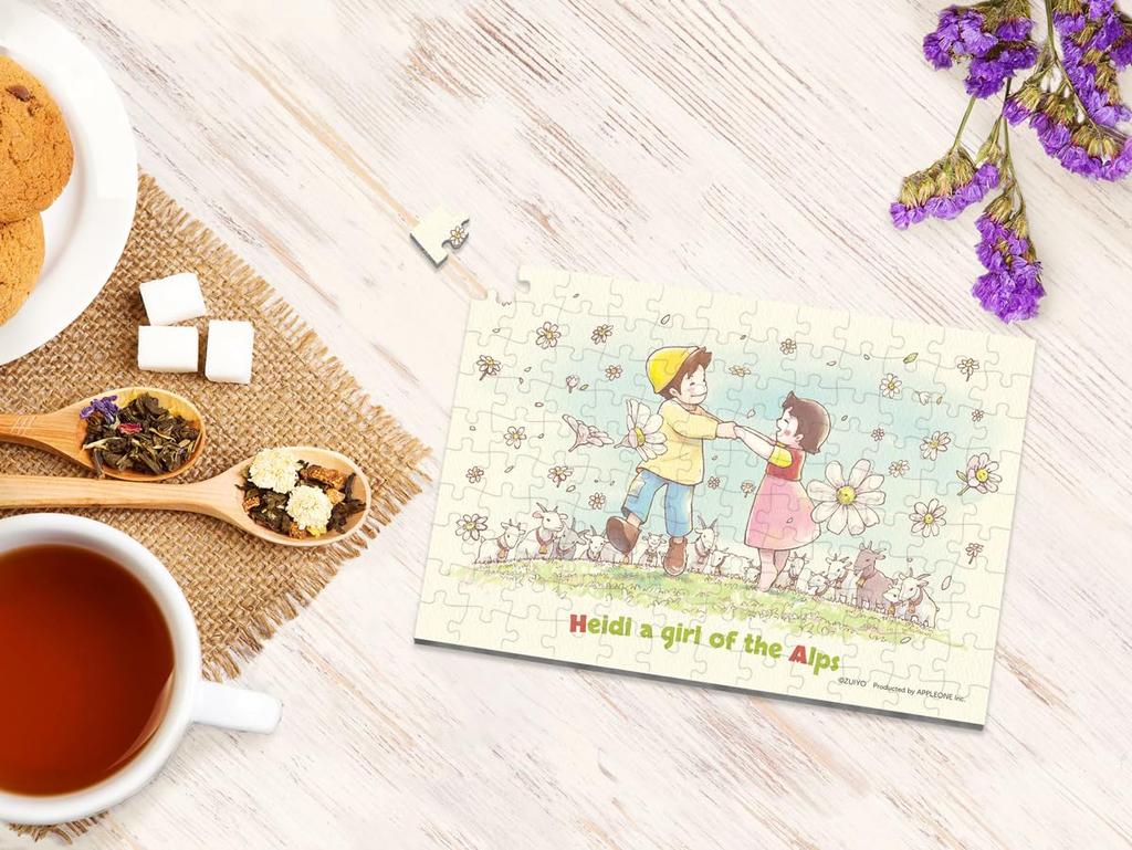 APPLEONE Mini Puzzle Spring Dance Girl of the Alps 120 Pieces Made In Japan X 10 Cm 120-024 - Heidi, - - - 14.7 (Postcard Size)