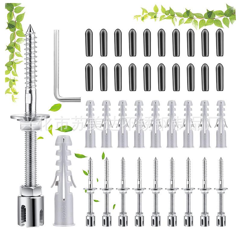 Stainless Steel 3mm Wire Rope Cross Clip for Plant Vine Climbing