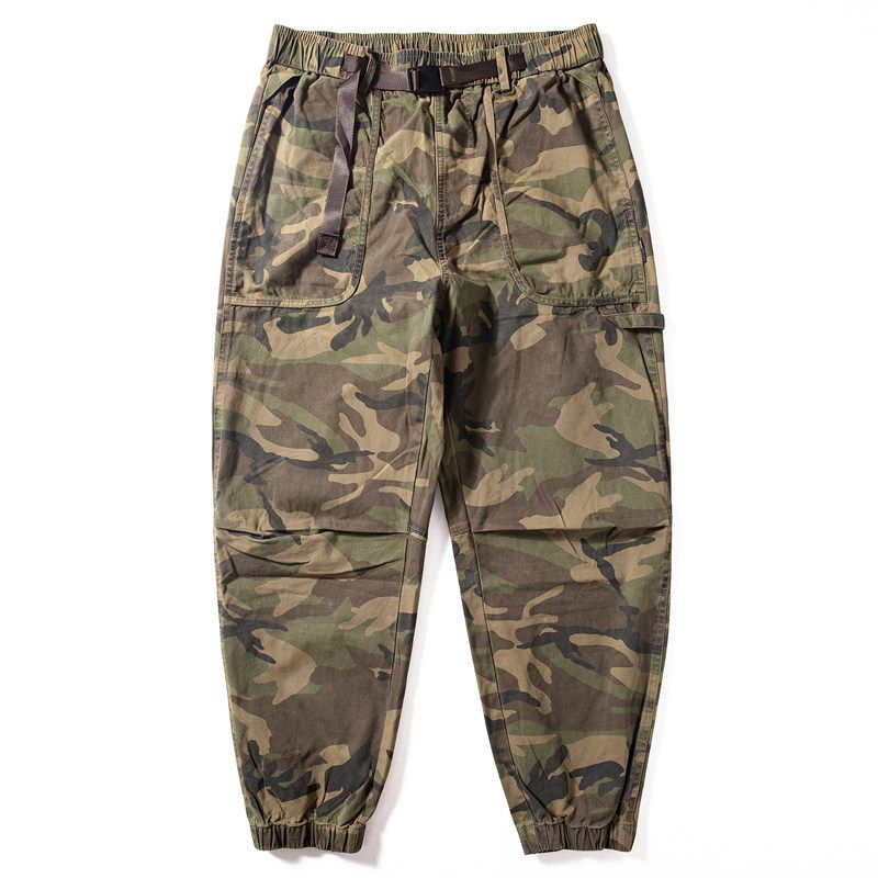 Camouflage Pants Men's Spring & Fall New Arrival Pure Cotton Micro Stretch Trendy Casual Pants Trendy Loose Ankle Banded Working Pants Fashion