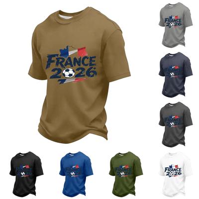 Men Mesh Crew Neck Lightweight Short Sleeve Shirt with Football Print Quick Dry Breathable Athletic Top for Sports