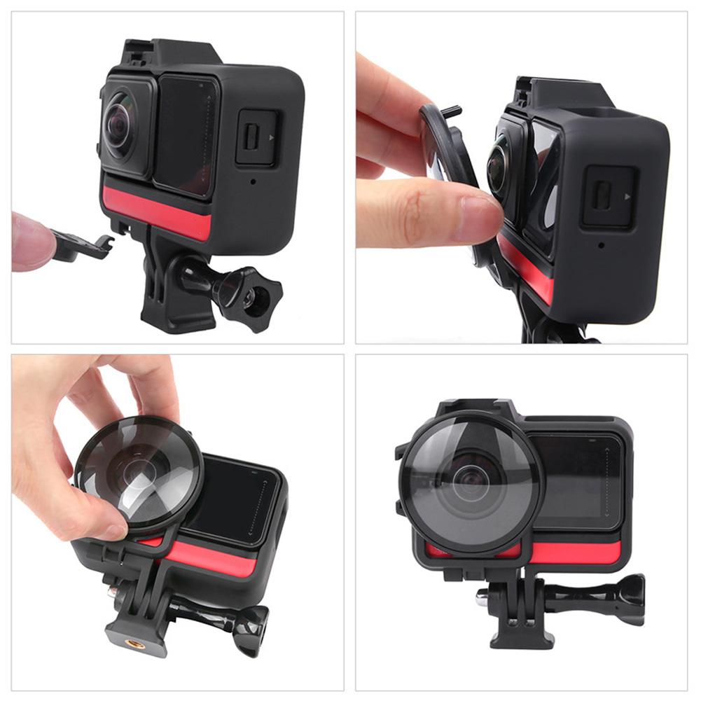 Plastic Black Waterproof Anti Vibration Extension Frame Panoramic Camera Protection Shell Kit for
