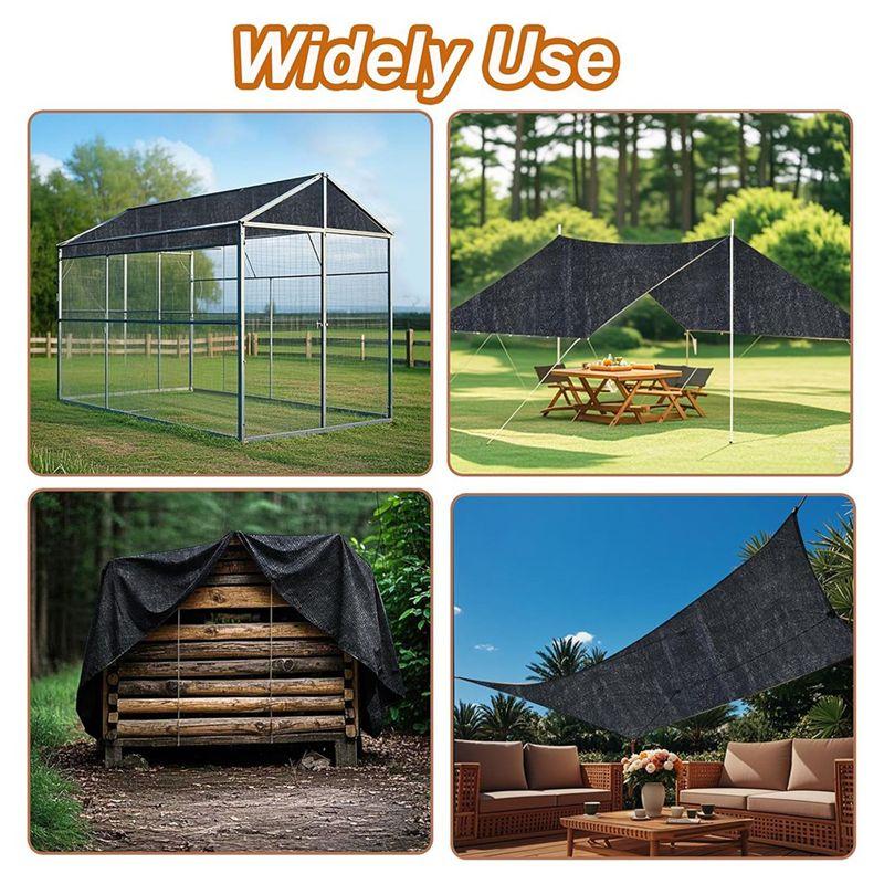 A60ZUV 90% Shade Cloth For Summer 11.5 X 6.6 FT Chicken Cages Cover With 20 Pcs Ball Bungees Cords- Chicken Coop Covermay