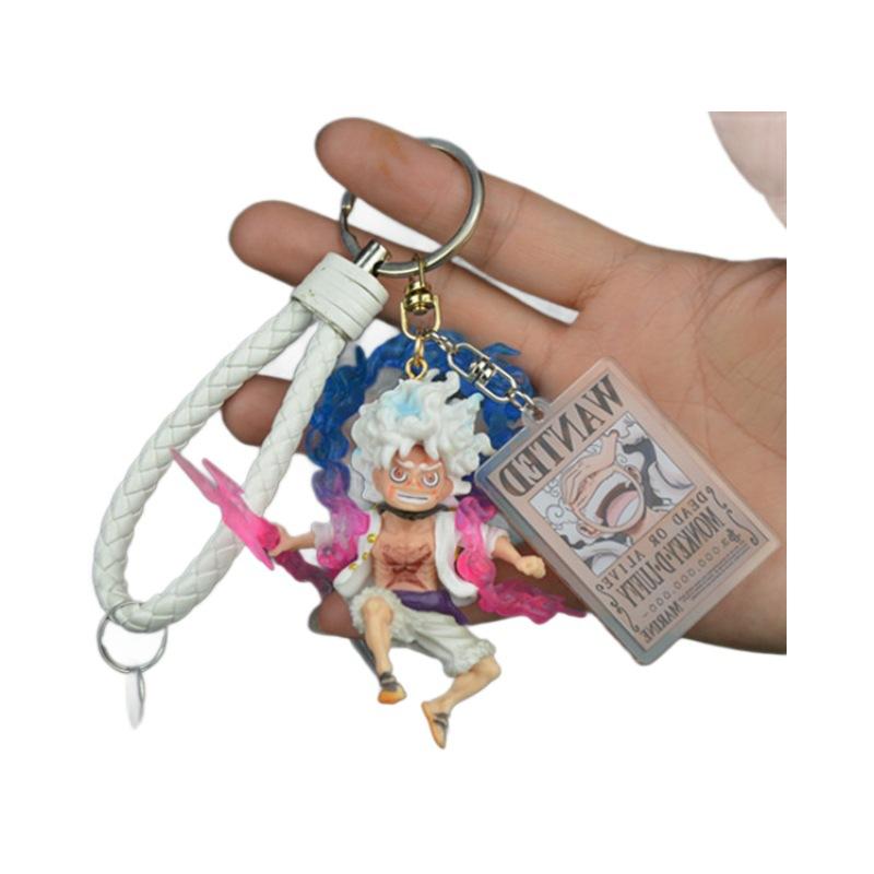Anime One Piece Gear 5 Luffy Figur Anhänger Schlüsselanhänger Puppe Anhänger Spielzeug Dekoration Geschenk Schönes Design Langlebig