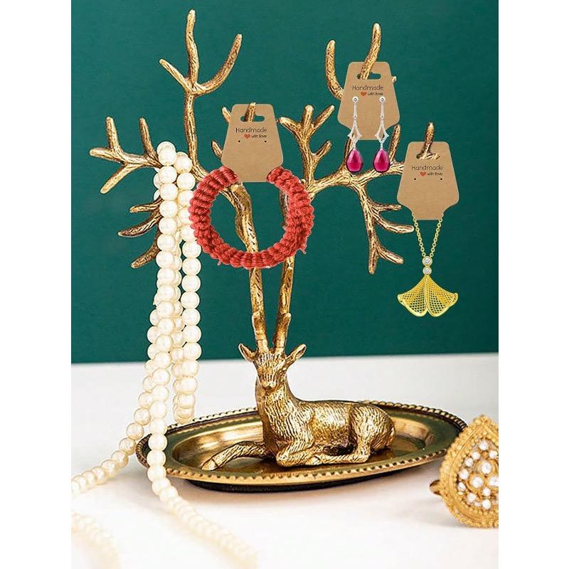 100pcs-Bracelet Earring Display Cards, Handmade Earring Cards Self Adhesive, Suitable For Necklace, Bracelet, Keychain, Earrings, Hair Ties