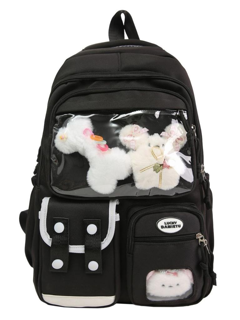 College Style Sweet Cute Girls School Backpack With Nylon For Middle School Students