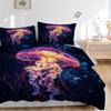 3pcs Jellyfish Bedding Set - Includes One Quilt Cover and Two Pillowcases (No Core) - Home Decor, Festival Gift, Polyester Fabric, Anime Car