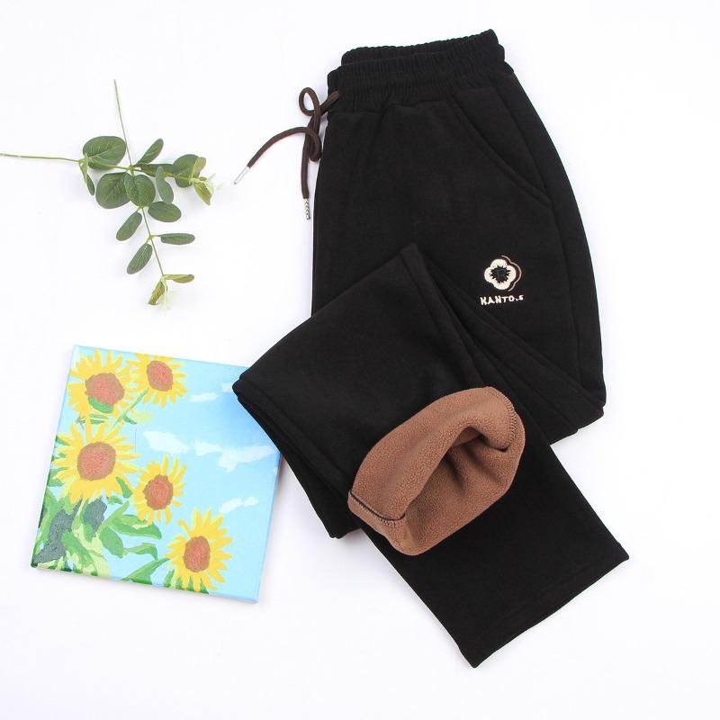 Fleece Pants Women's Pants Thermal Pants Women's Sports Harlan Pants Women's Autumn and Winter New Thin Winter Thickened Casual Sweatpants