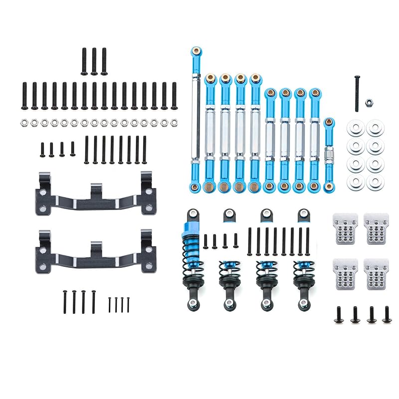 

WPL for C14 C24 C34 B14 B24 1/16 RC for Metal Front Axle Steering Pull Bar Shock Absorber Mount Kit Replacement Accessories