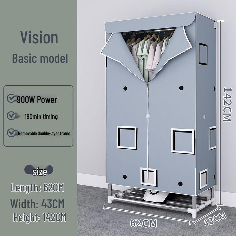 Thickened Steel Pipe Cloth Wardrobe for Bedroom or Dorm Storage, Winter Style