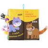 Baby Baby Animal Tail Cloth Book Ocean Forest, Can'T Tear Palm Book Early Education Educational Toys 4 Pages 8 Sides