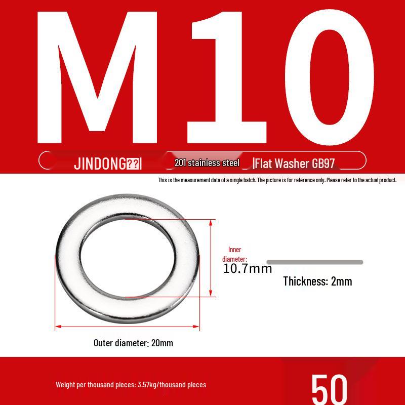 Stainless Steel 304/201/316 Oversized Thick Flat Washer Gasket Screw Washer GB97/GB96