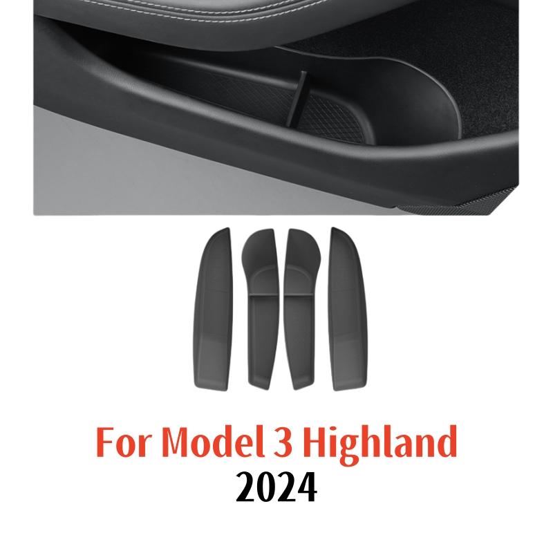 Door Side Storage Box Front Rear Door Handle Armrest Tray Organizer For Tesla Model 3 Model Y Model S Model X 2025 Highland