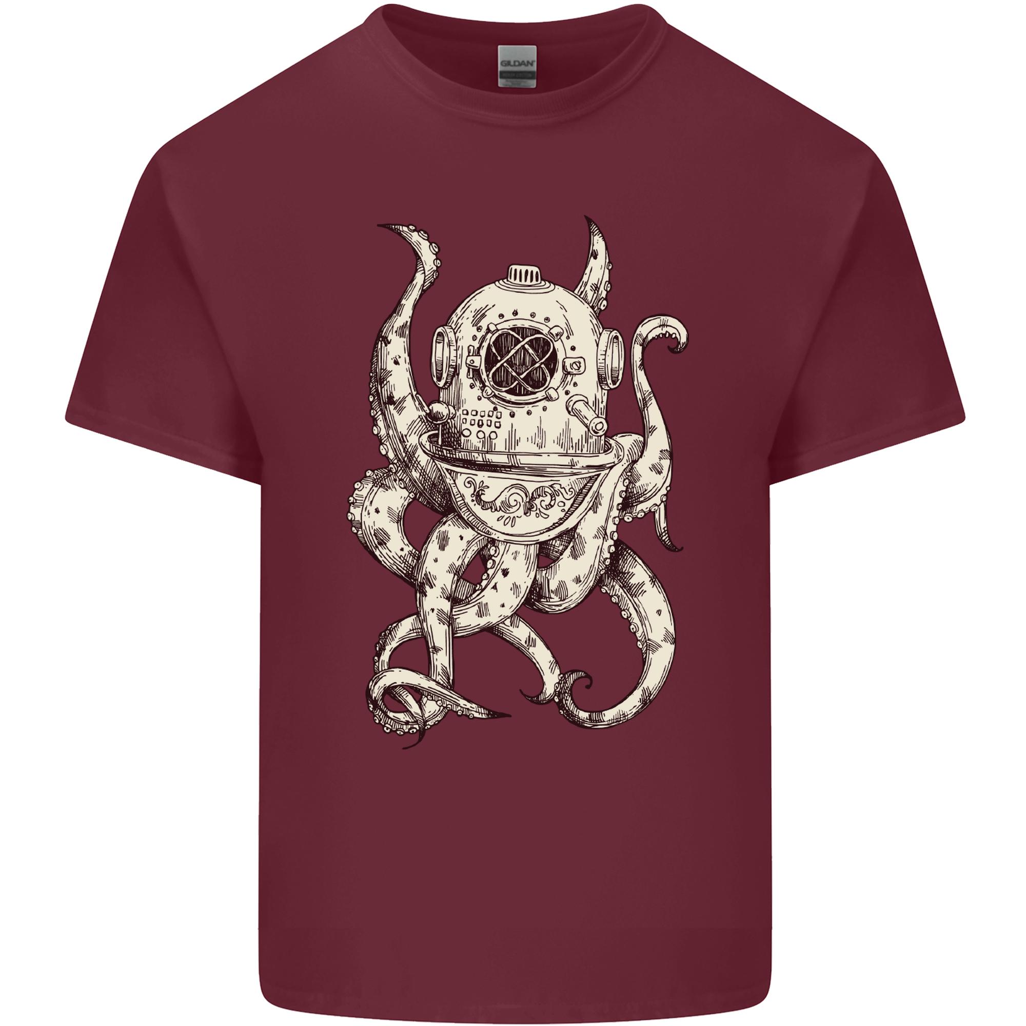Steampunk Octopus Kraken Cthulhu Unisexs Light Cotton TShirt S