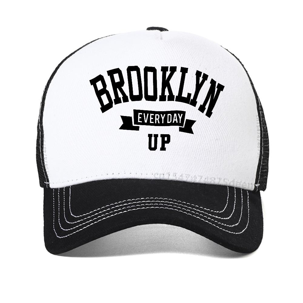 Brooklyn jeden Tag Bedruckte Herren-Baseballkappe Mode Lässig Streetwear Snapback-Hut atmungsaktive Netz-Sonnenkappe coole Trucker-Hüte