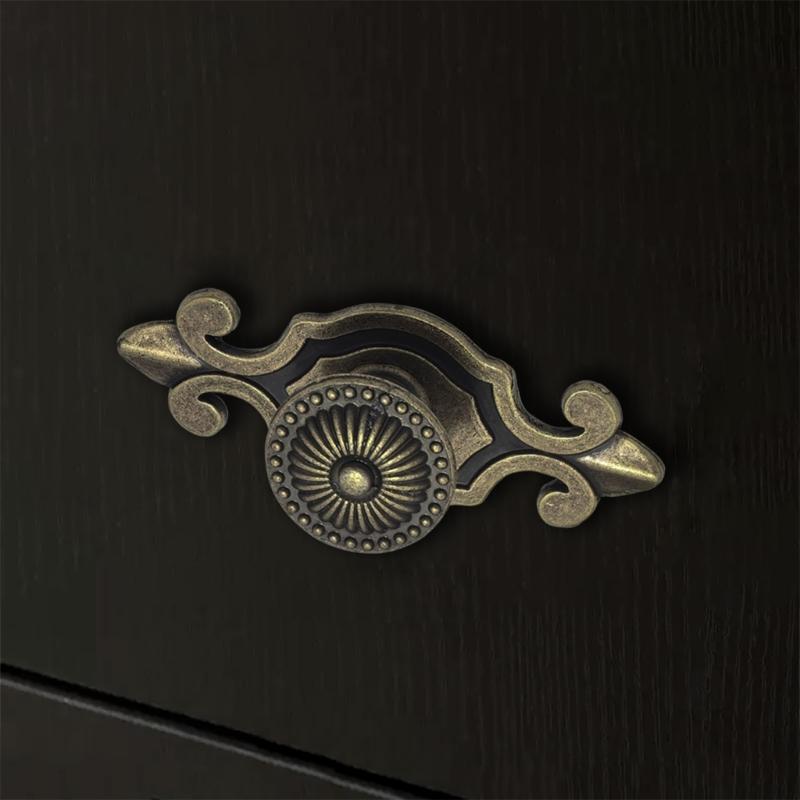 Pack Of 2 Antique Drawer Pulls Retro Cupboard Handles Easy Installation Strong Designs 7.35cm Length for Furniture