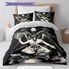 Baphomet Pattern Bedding,Quilt Set Quilt Cover Pillowcase Home Birthday Gift (1 * Duvet Cover + 2 * Pillowcase, Without Core)