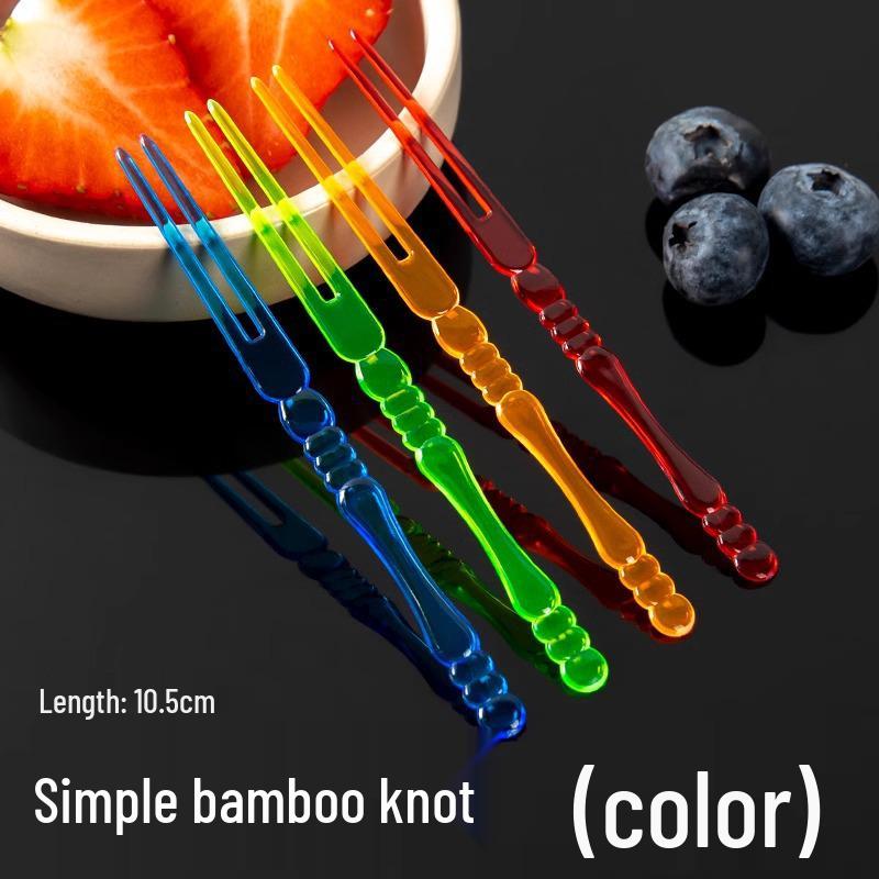 High-End Disposable Transparent Fruit & Dessert Forks - Individually Wrapped Skewers